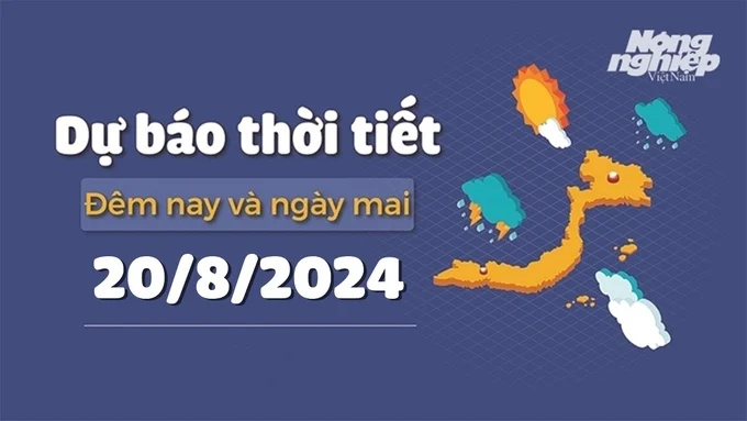 Dự báo thời tiết ngày mai 20/8/2024 mới nhất